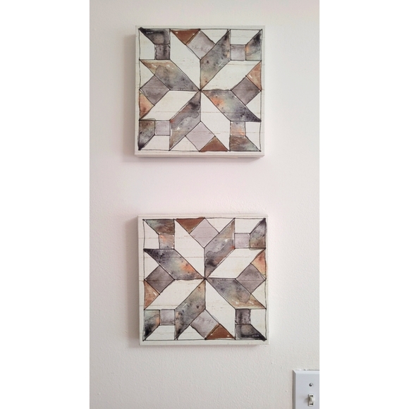 Painting set (2) with Geometric figures - Picture 1 of 5